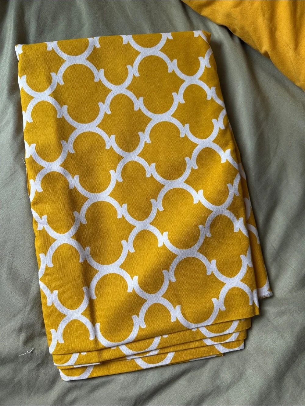 Yellow and White Geometric Waverly inspirations Fabric 2 yards